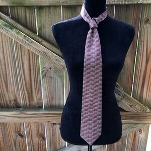 Carlos Devenezia Handmade American Flag Silk Tie Red White & Blue